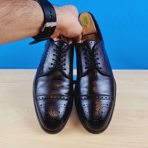 Allen Edmonds Sanford‎ USA Made Mens Size 10 Calfskin Cap Toe Dress Shoes 5277 main image 4